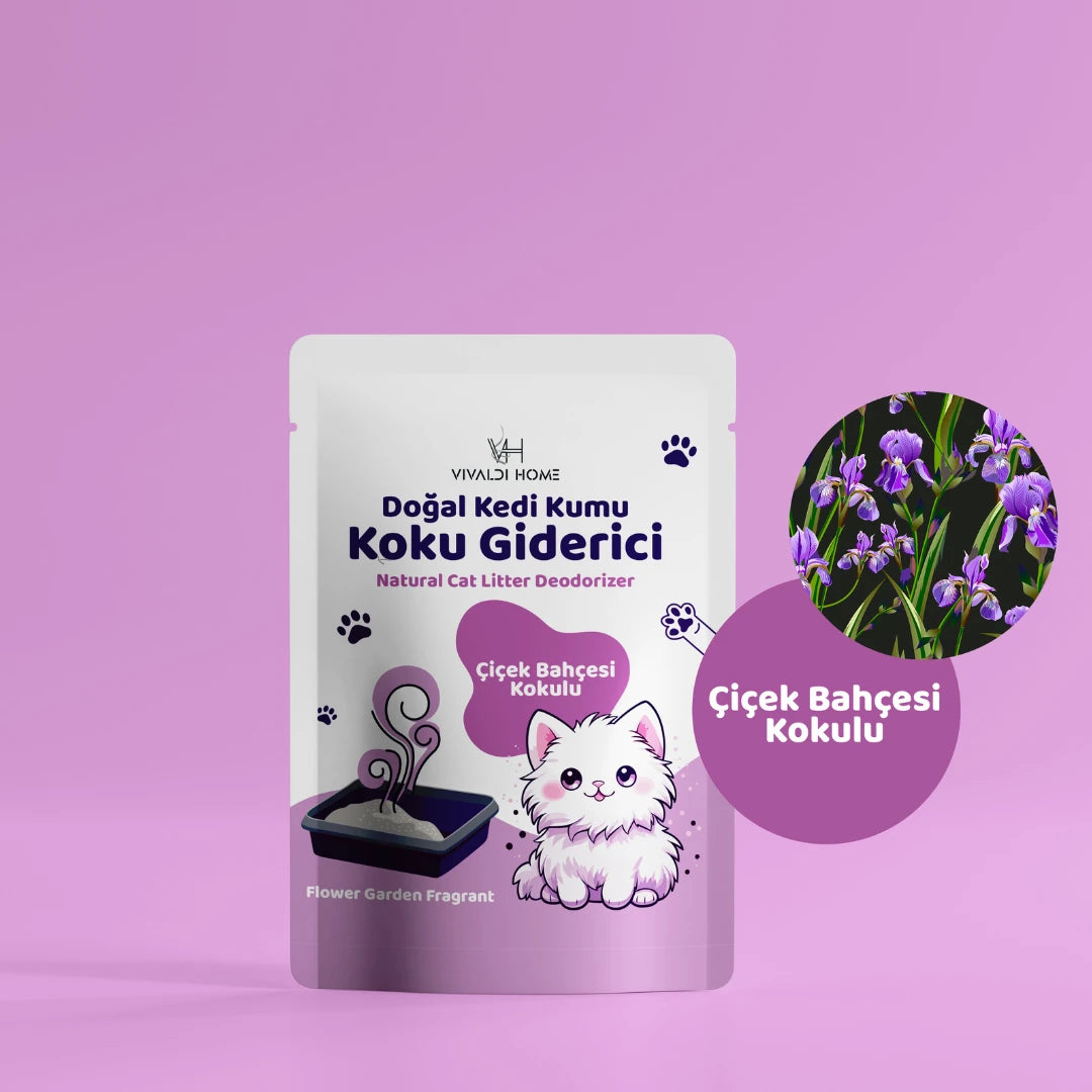 Çiçek Bahçesi Kokulu Kedi Kumu Kötü Koku Giderici 25g