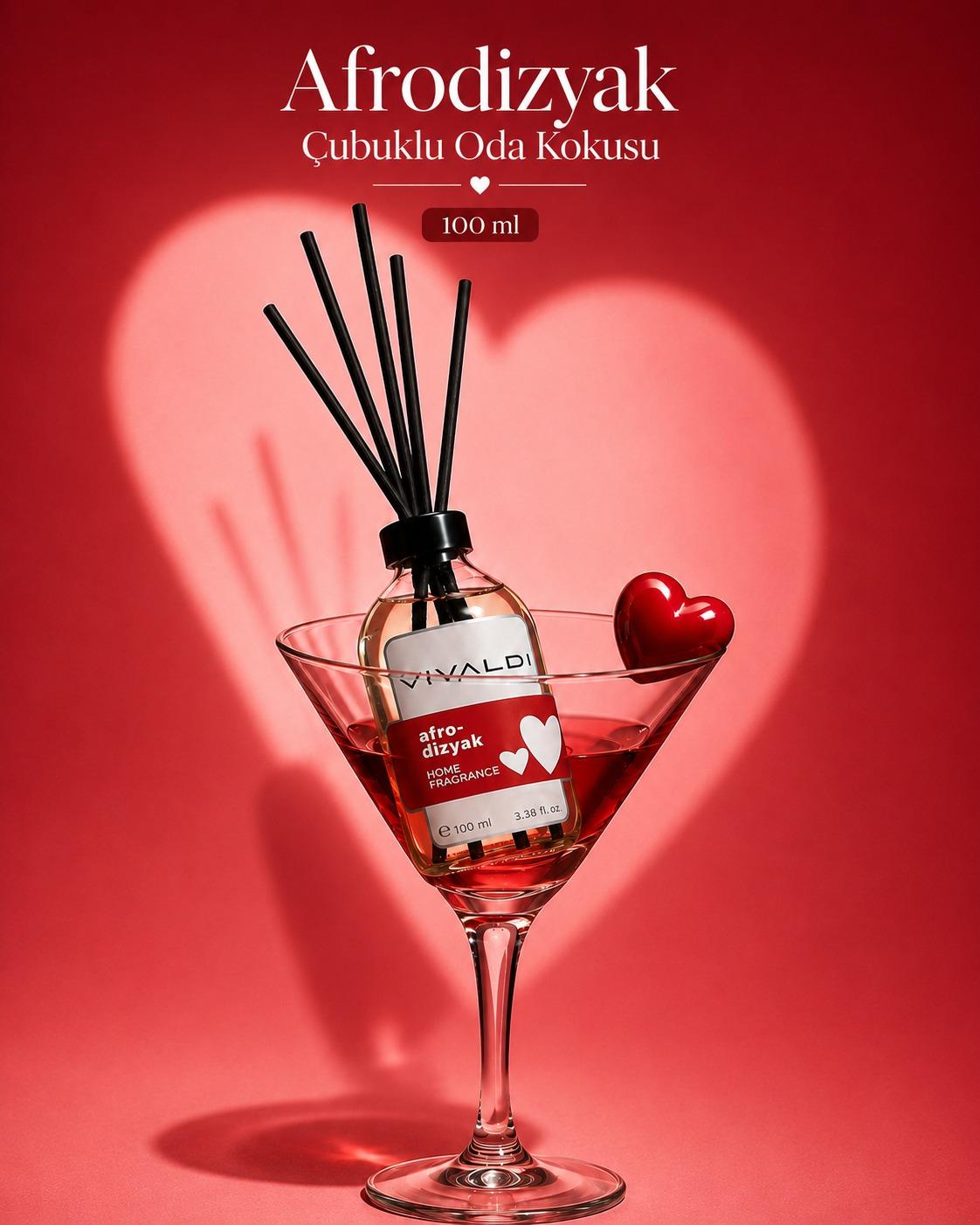 Afrodizyak 100 ml çubuklu oda kokusu şişesi