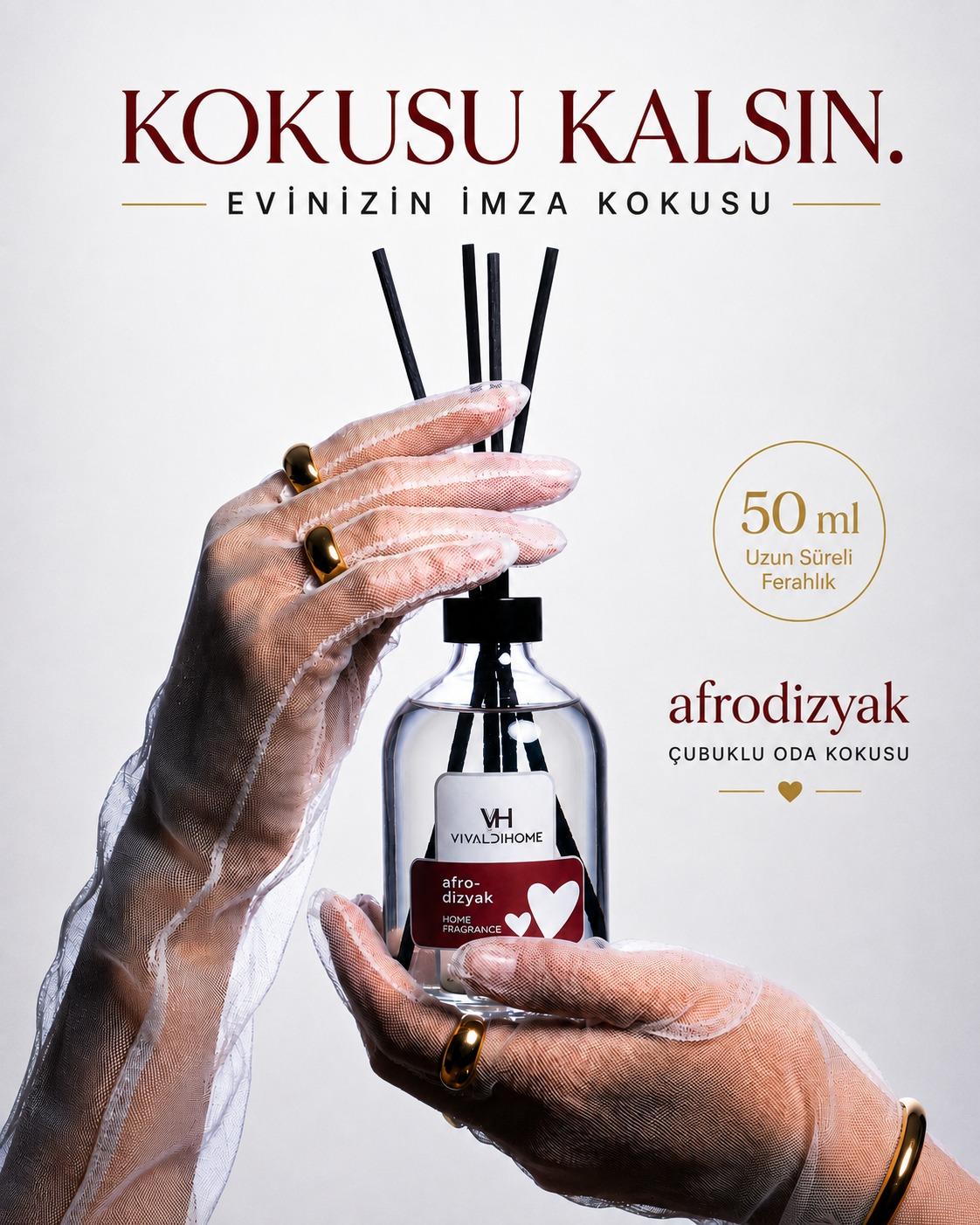 Afrodizyak 50 ml çubuklu oda kokusu şişesi