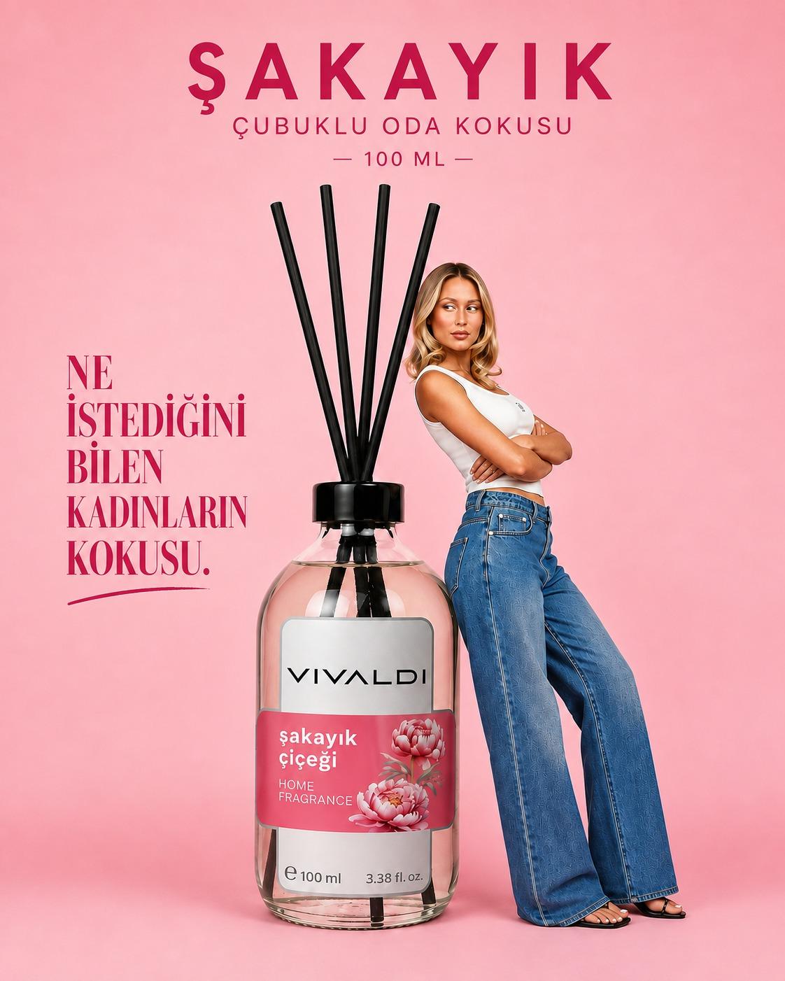 Şakayık Çiçeği 100 ml çubuklu oda kokusu şişesi