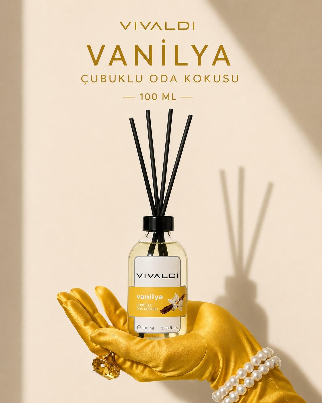 Vanilya 100 ml çubuklu oda kokusu şişesi