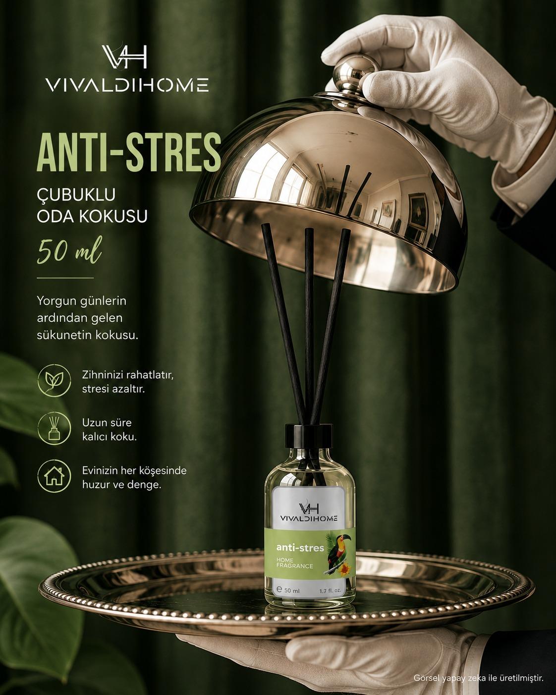 Anti-stres 50 ml çubuklu oda kokusu şişesi