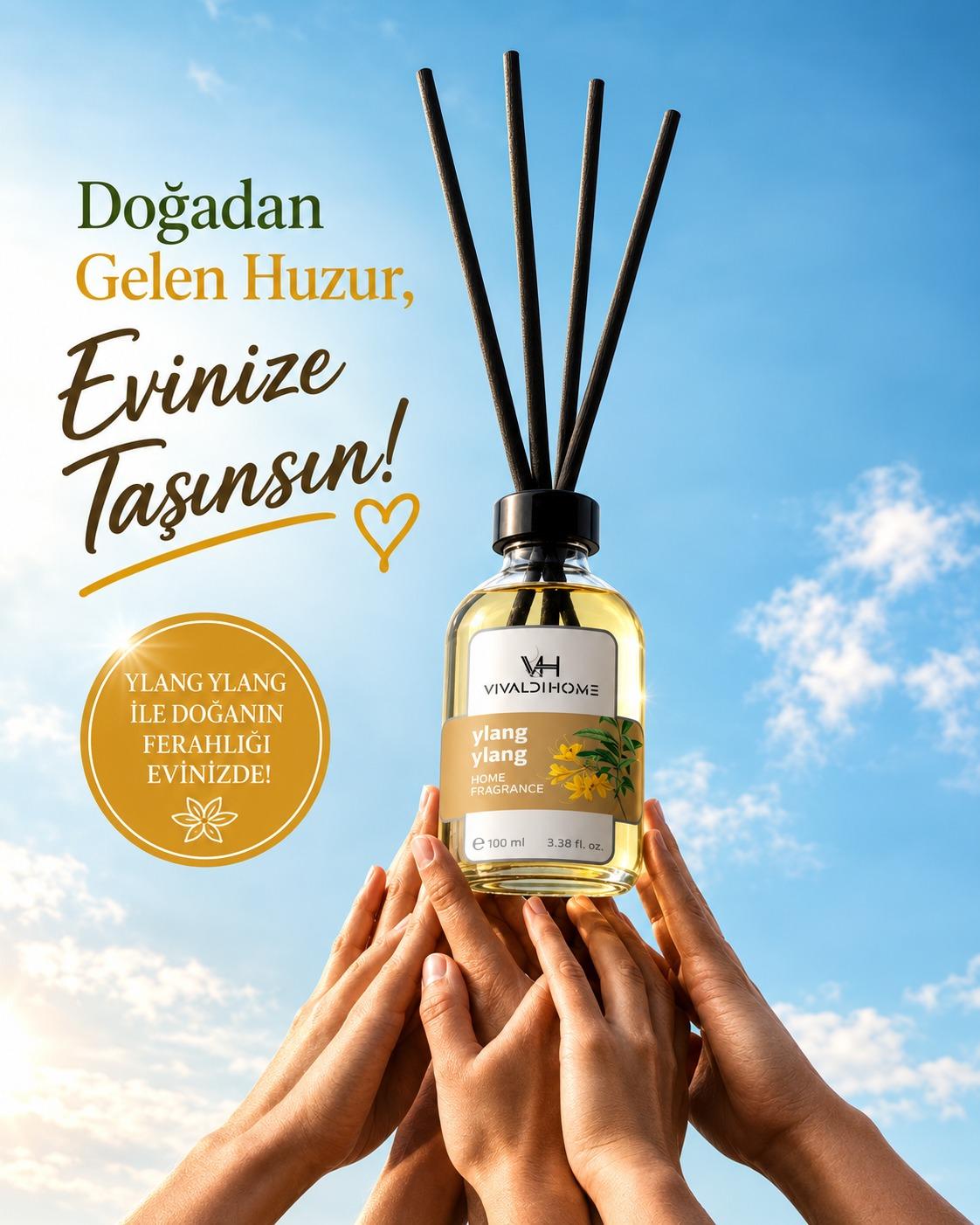 Ylang Ylang 100 ml çubuklu oda kokusu şişesi