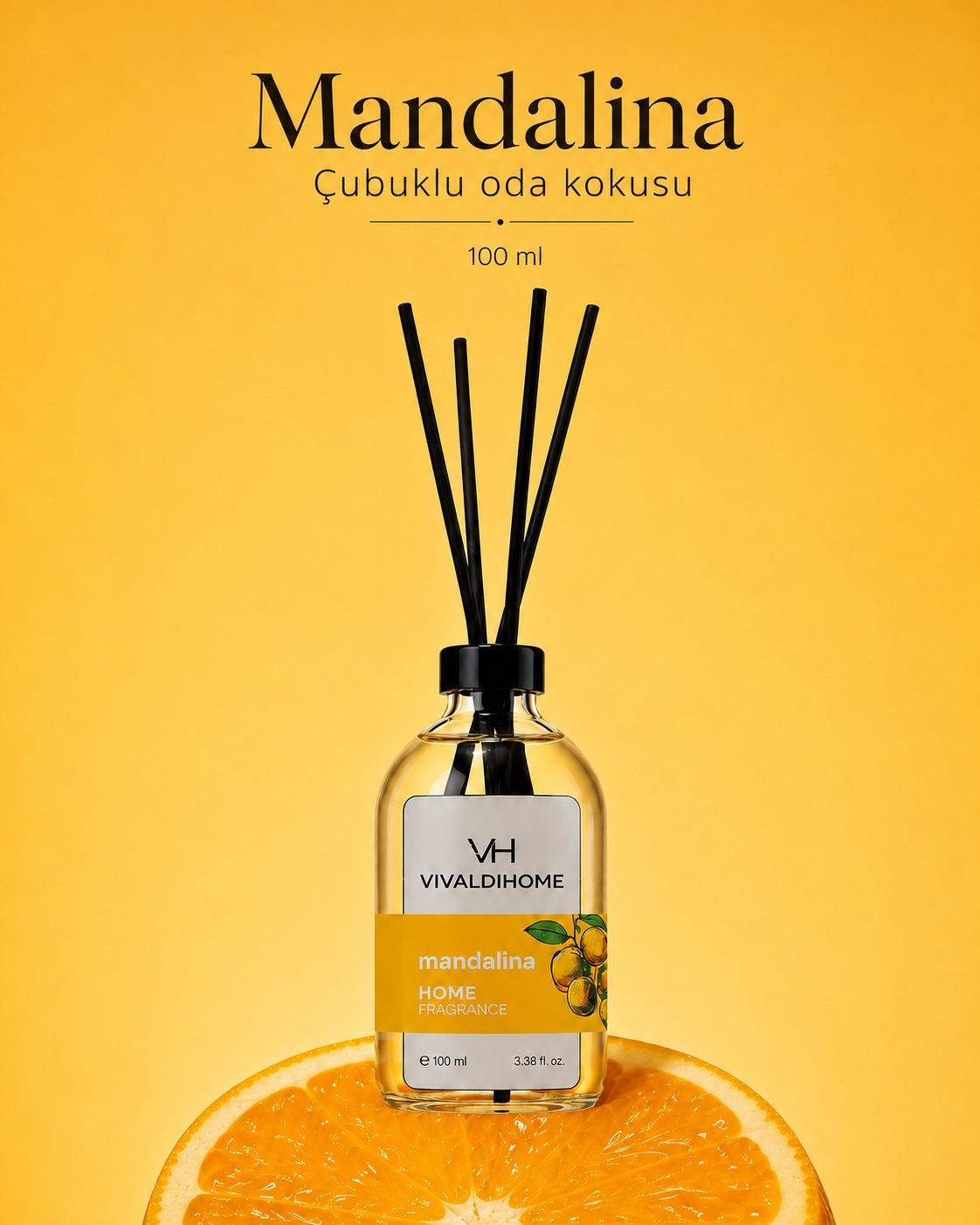 Mandalina 100 ml çubuklu oda kokusu şişesi