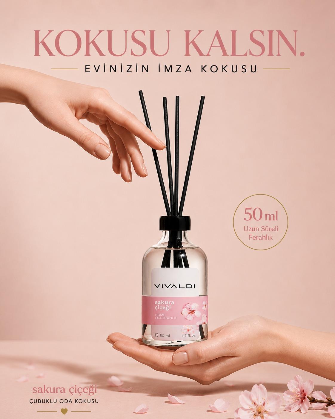 Sakura 50 ml çubuklu oda kokusu şişesi