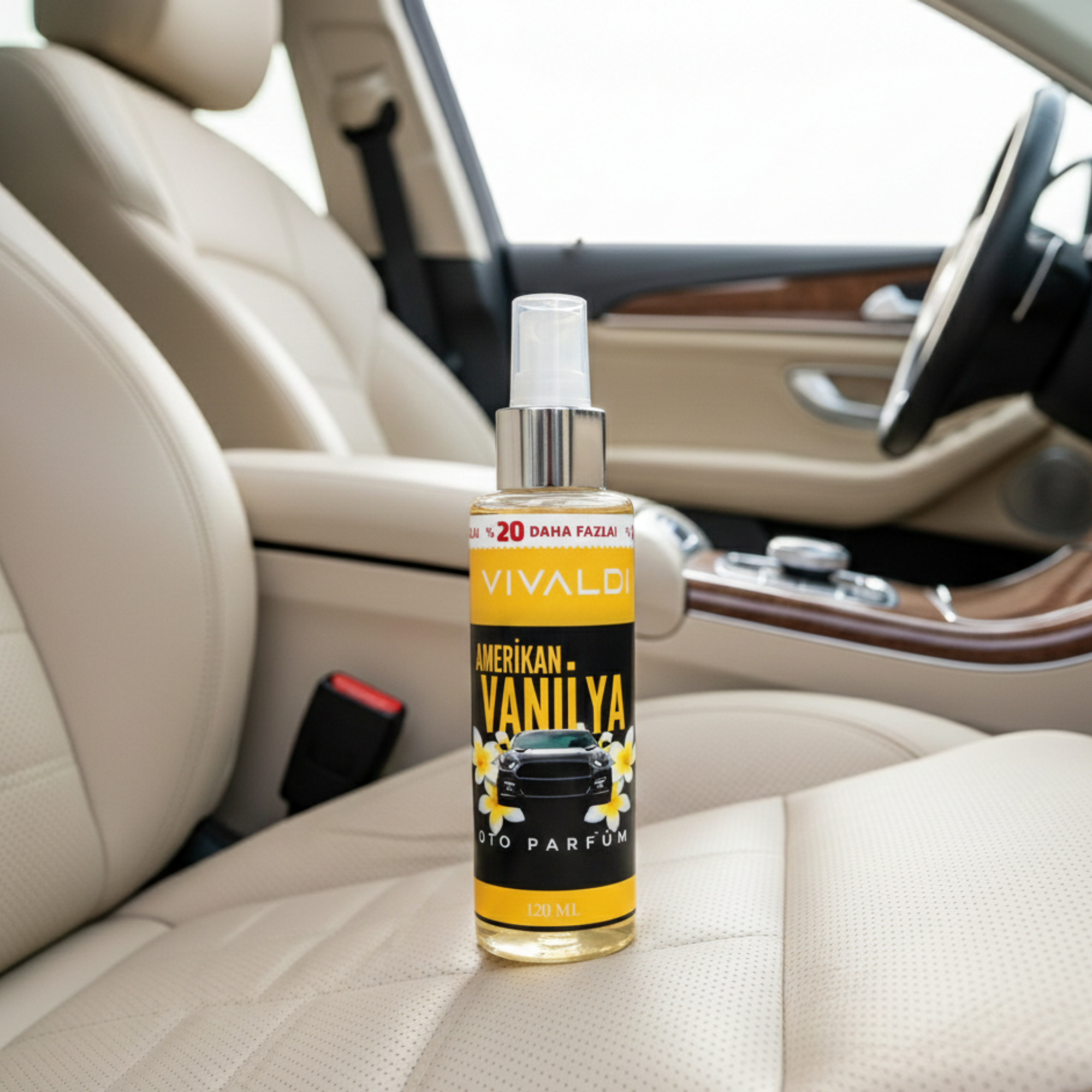 Amerikan Vanilya Oto Parfüm Sprey 120 ml – Tatlı ve Kalıcı Araba Kokusu