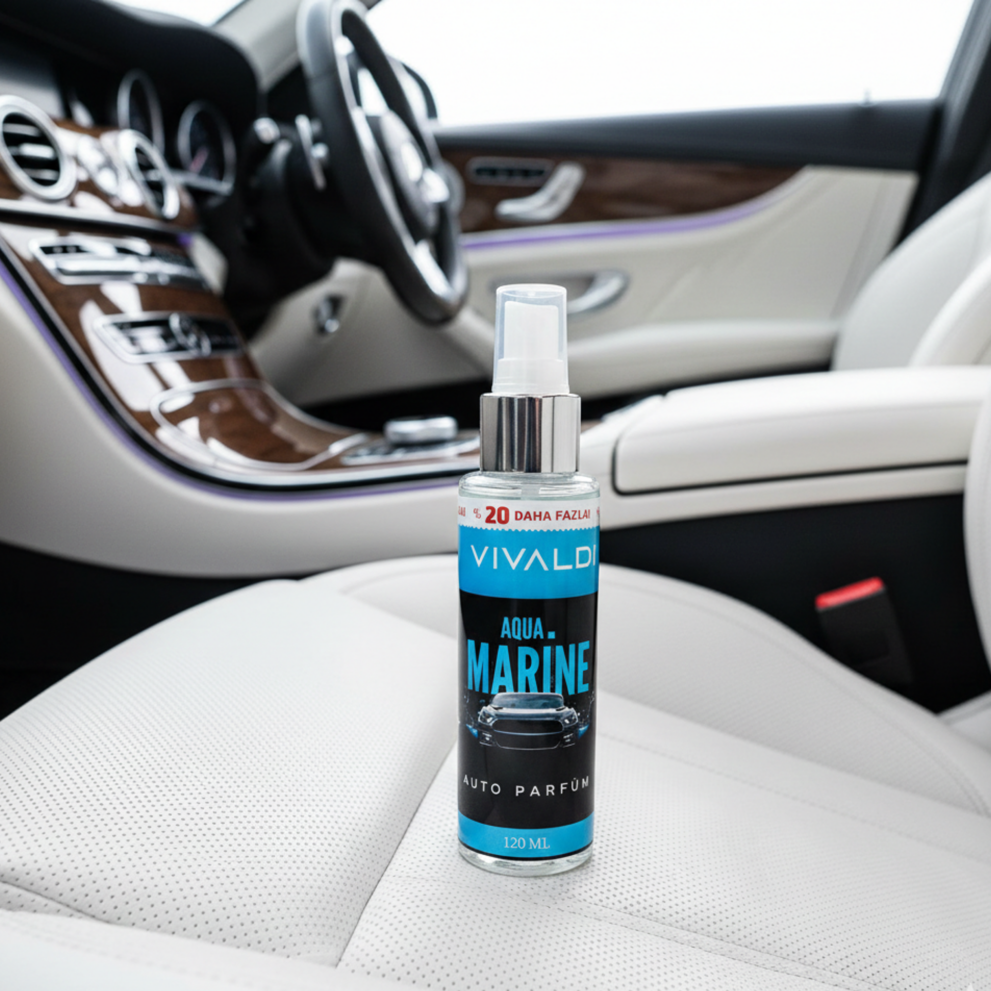 Aqua Marine Oto Parfüm Sprey 120 ml – Deniz Esintili ve Kalıcı Araba Kokusu