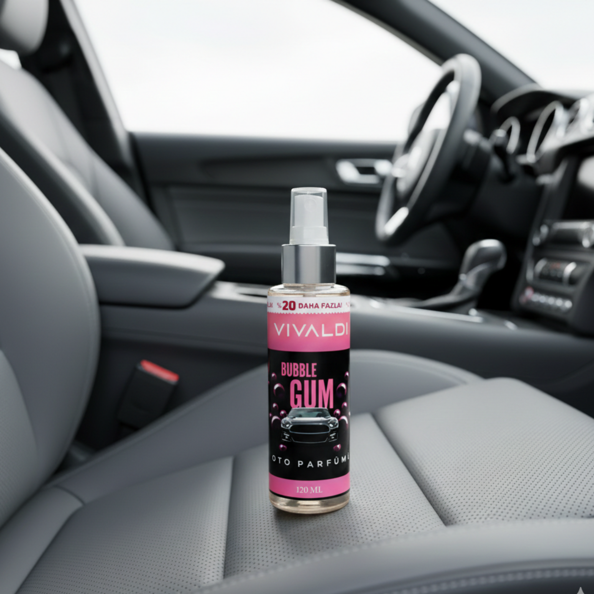 Bubble Gum Sakız Araba Kokusu Sprey 120 ml – Kalıcı Oto Parfümü, Ferahlatıcı Araç Kokusu